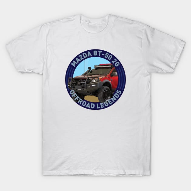 4x4 Offroad Legends: Mazda BT-50 2nd Generation T-Shirt by OFFROAD-DESIGNS